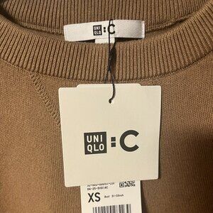Uniqlo:C Smooth Cotton Crew Neck Beige Sweater XS